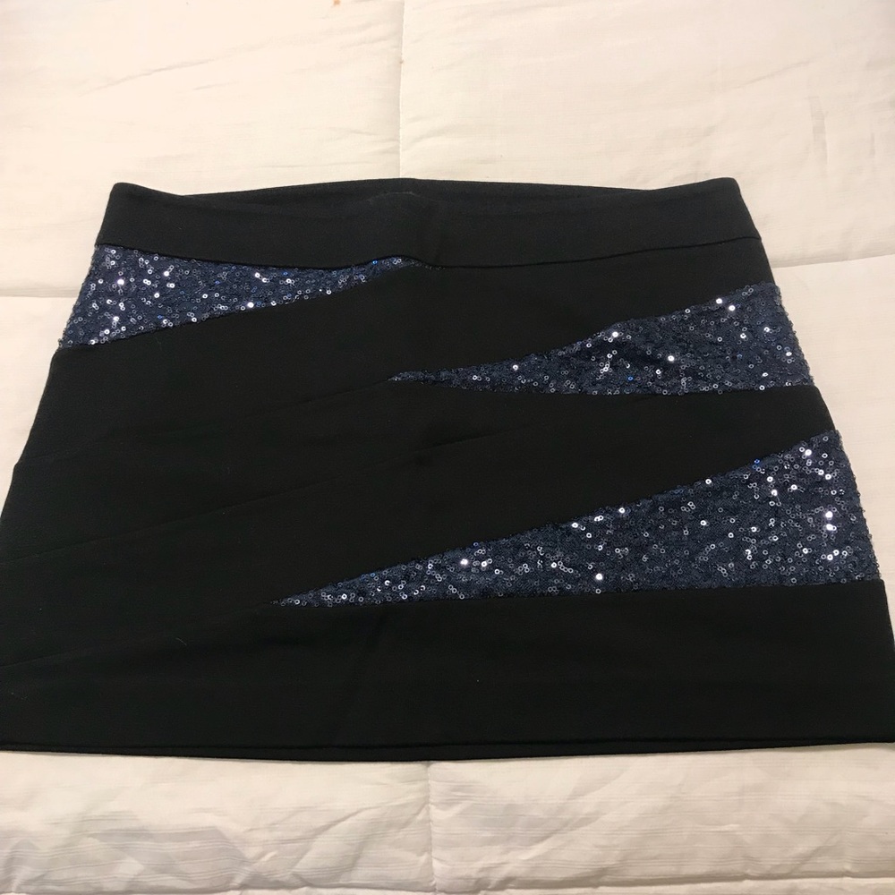 Black shirt with blue sequins